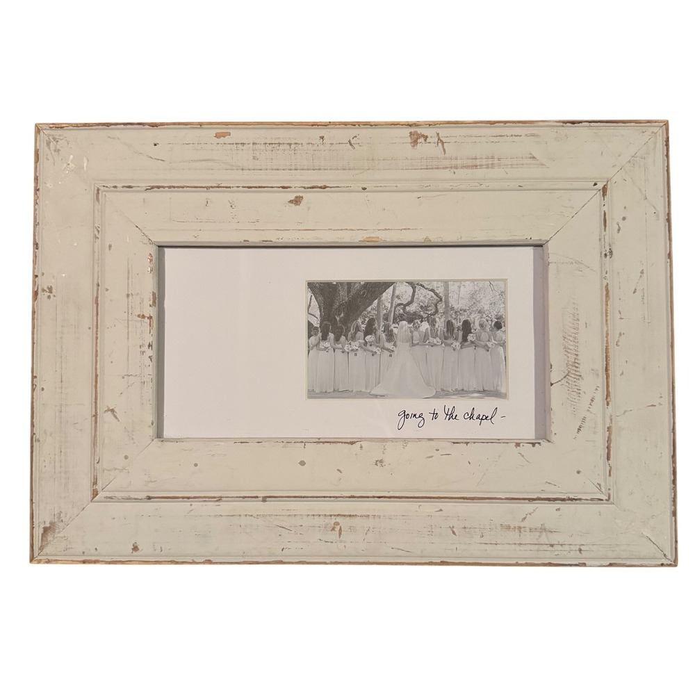 Going to the Chapel Distressed Rustic Wedding Photo Frame 11.5 x 16.5"